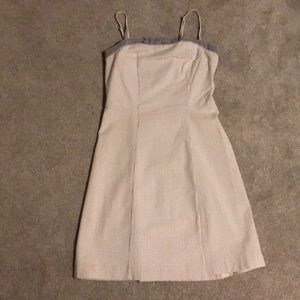 Size 8 gray and white pin stripe dress